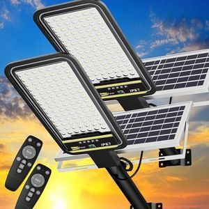 Solar Street Lights Outdoor  196LEDs Srteet Lights Solar Powered IP67 ps5